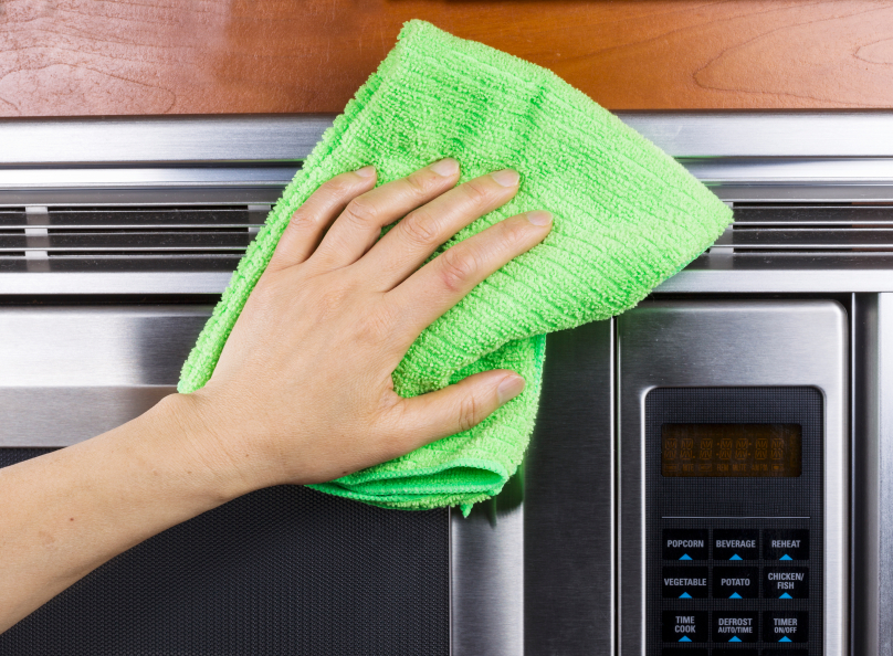 how to clean dishcloths in microwave