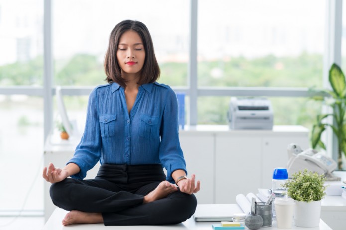 Meditation in office | Healthy Headlines