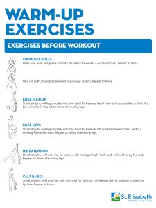 Infographics: Warm-up and Cool-down Exercises to Prevent Injury