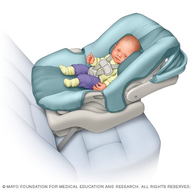 Baby in an infant-only car seat